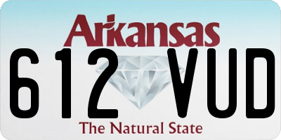 AR license plate 612VUD