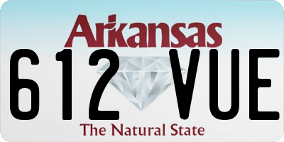 AR license plate 612VUE