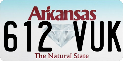 AR license plate 612VUK