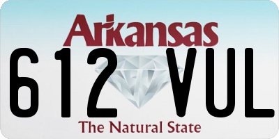 AR license plate 612VUL