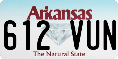 AR license plate 612VUN