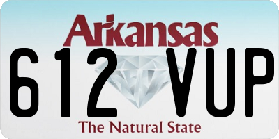 AR license plate 612VUP