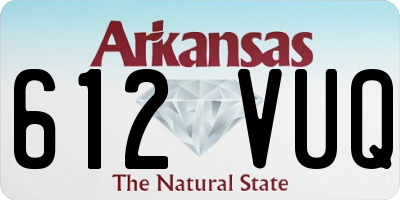 AR license plate 612VUQ