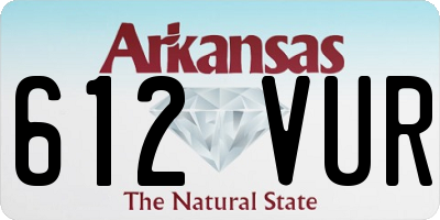 AR license plate 612VUR