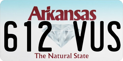 AR license plate 612VUS