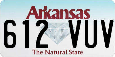 AR license plate 612VUV