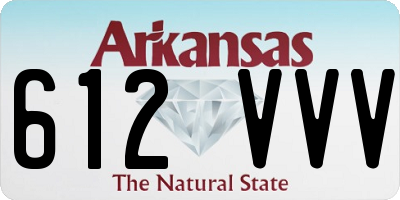 AR license plate 612VVV