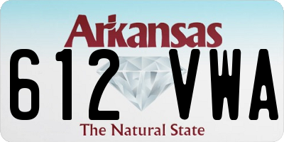 AR license plate 612VWA
