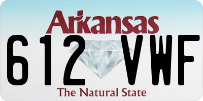 AR license plate 612VWF