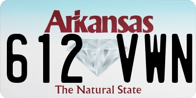 AR license plate 612VWN