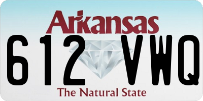 AR license plate 612VWQ