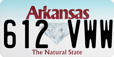 AR license plate 612VWW