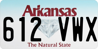 AR license plate 612VWX