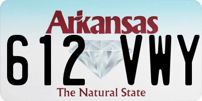 AR license plate 612VWY