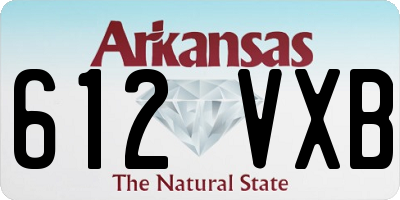 AR license plate 612VXB