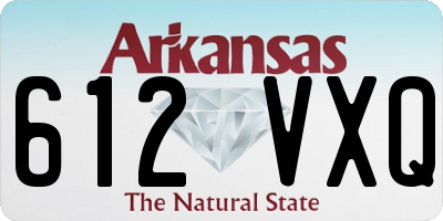 AR license plate 612VXQ