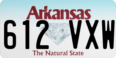 AR license plate 612VXW