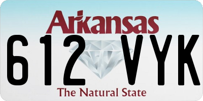 AR license plate 612VYK