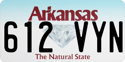 AR license plate 612VYN