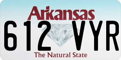 AR license plate 612VYR