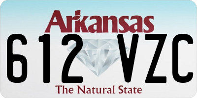 AR license plate 612VZC