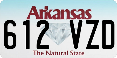 AR license plate 612VZD