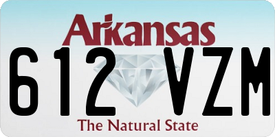 AR license plate 612VZM