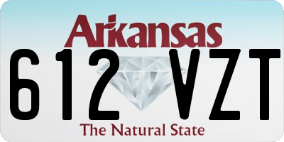 AR license plate 612VZT