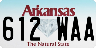AR license plate 612WAA