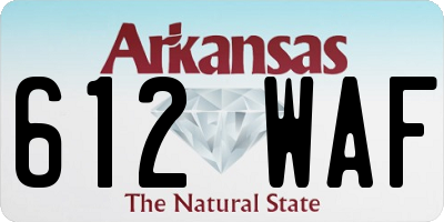 AR license plate 612WAF