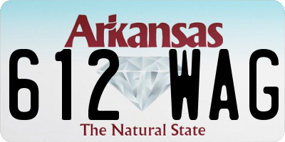 AR license plate 612WAG