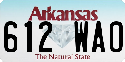 AR license plate 612WAO