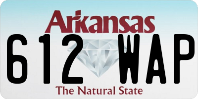 AR license plate 612WAP