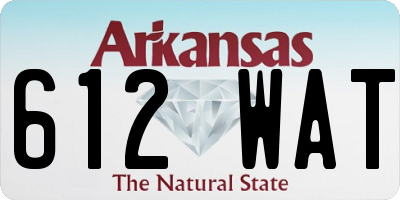 AR license plate 612WAT