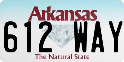 AR license plate 612WAY