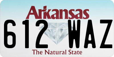 AR license plate 612WAZ