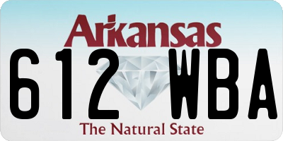 AR license plate 612WBA