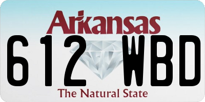 AR license plate 612WBD