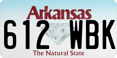 AR license plate 612WBK