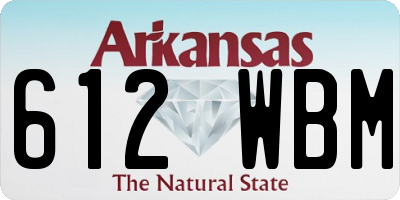 AR license plate 612WBM