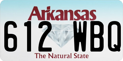 AR license plate 612WBQ