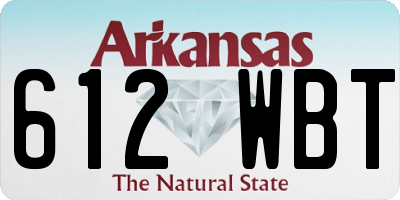 AR license plate 612WBT