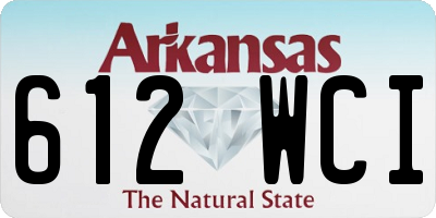 AR license plate 612WCI