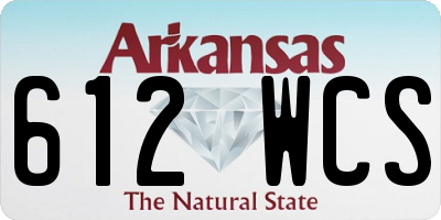 AR license plate 612WCS