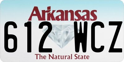 AR license plate 612WCZ