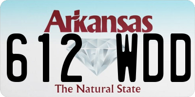 AR license plate 612WDD