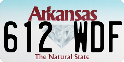 AR license plate 612WDF