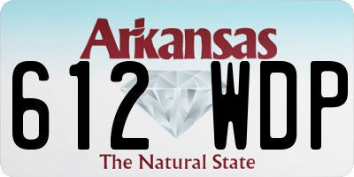 AR license plate 612WDP