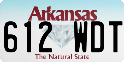 AR license plate 612WDT