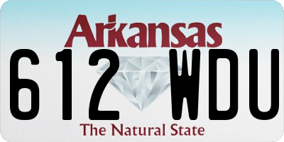 AR license plate 612WDU